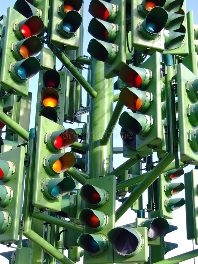Traffic lights stock image. Image of canary, symbol, contemporary