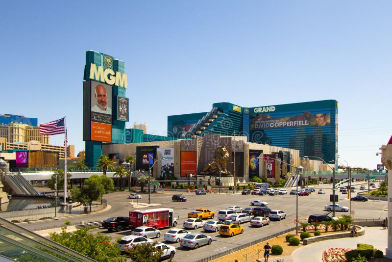 Traffic At MGM Resort On Las Vegas Strip royalty free stock image Traffic At MGM Resort On Las Vegas Strip royalty free stock image