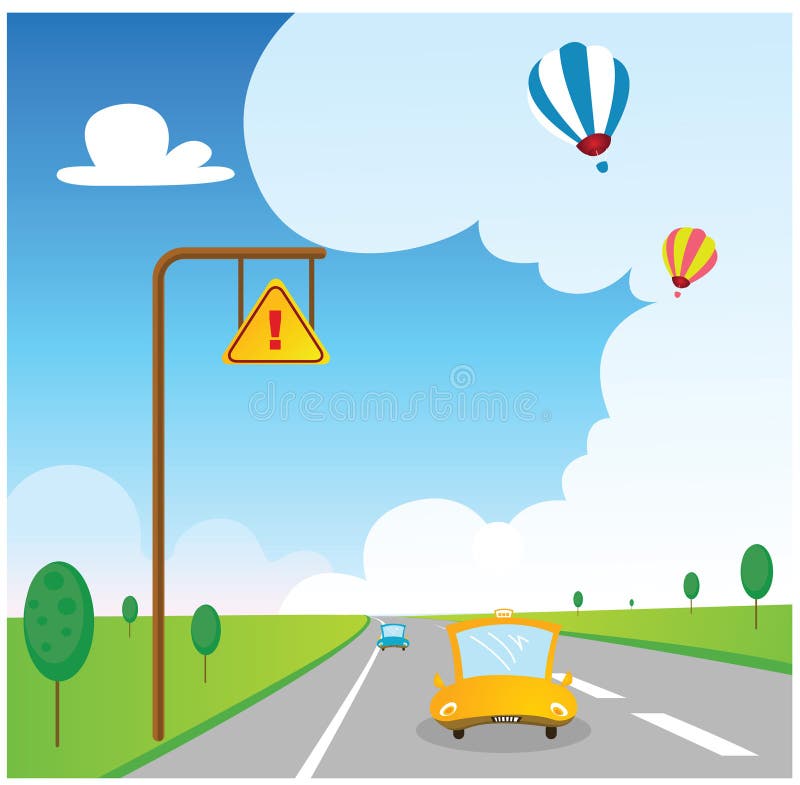 Traffic road background royalty free illustration