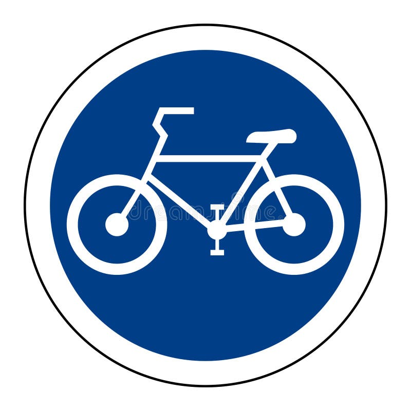 Traffic Signs,Regulatory signs,Bicycles only royalty free illustration