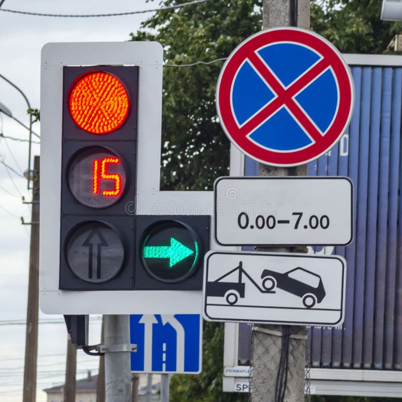 Traffic Rules, Road Signs and Traffic Lights. Stock Image Image of