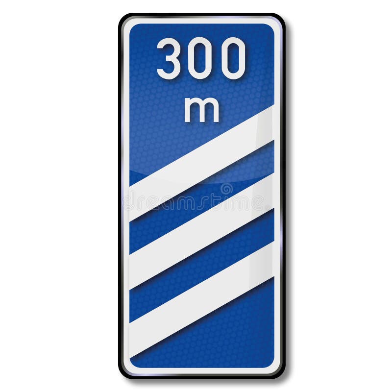 Traffic sign bake with the distance 300 meters vector illustration Traffic sign bake with the distance 300 meters vector illustration