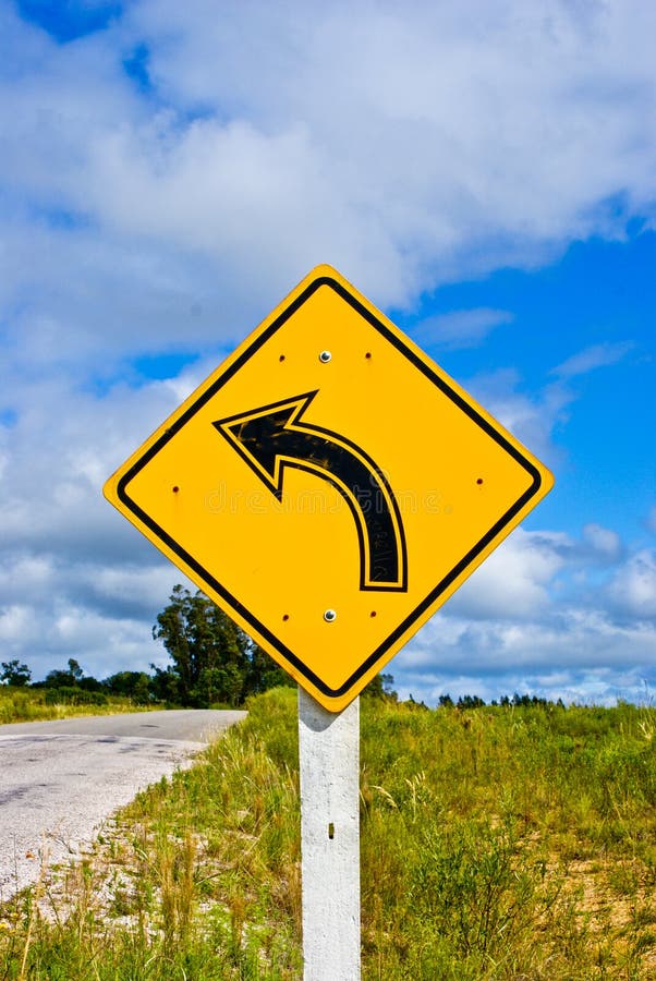 Traffic sign on a road royalty free stock photo Traffic sign on a road royalty free stock photo