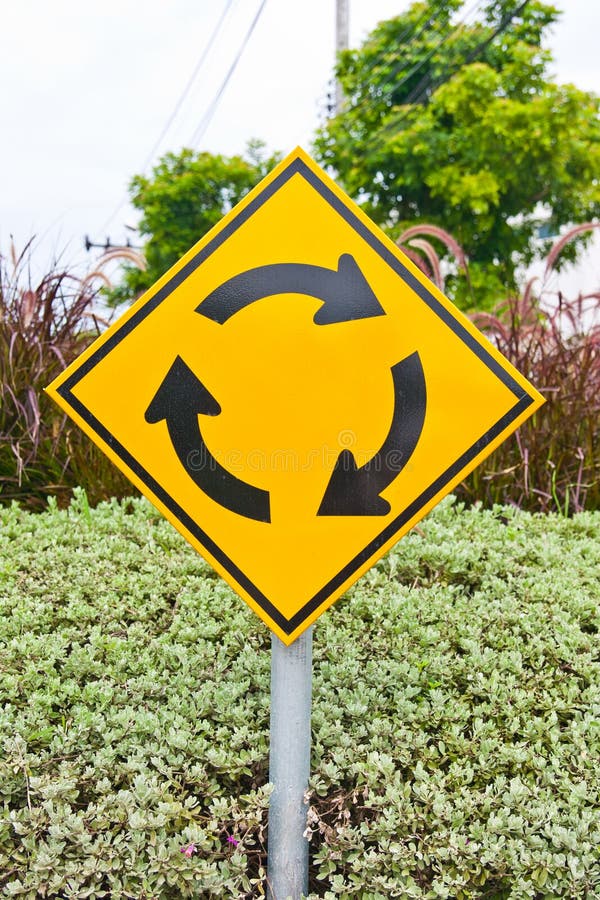 Traffic signs in the village royalty free stock images