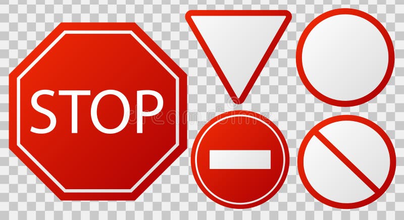 Traffic stop signs. 
