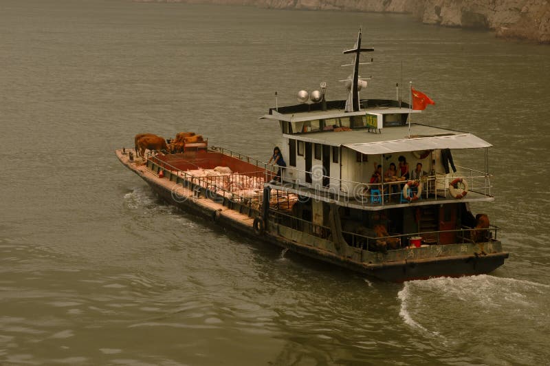 Traficul fluvial pe yangtze royalty free stock photography