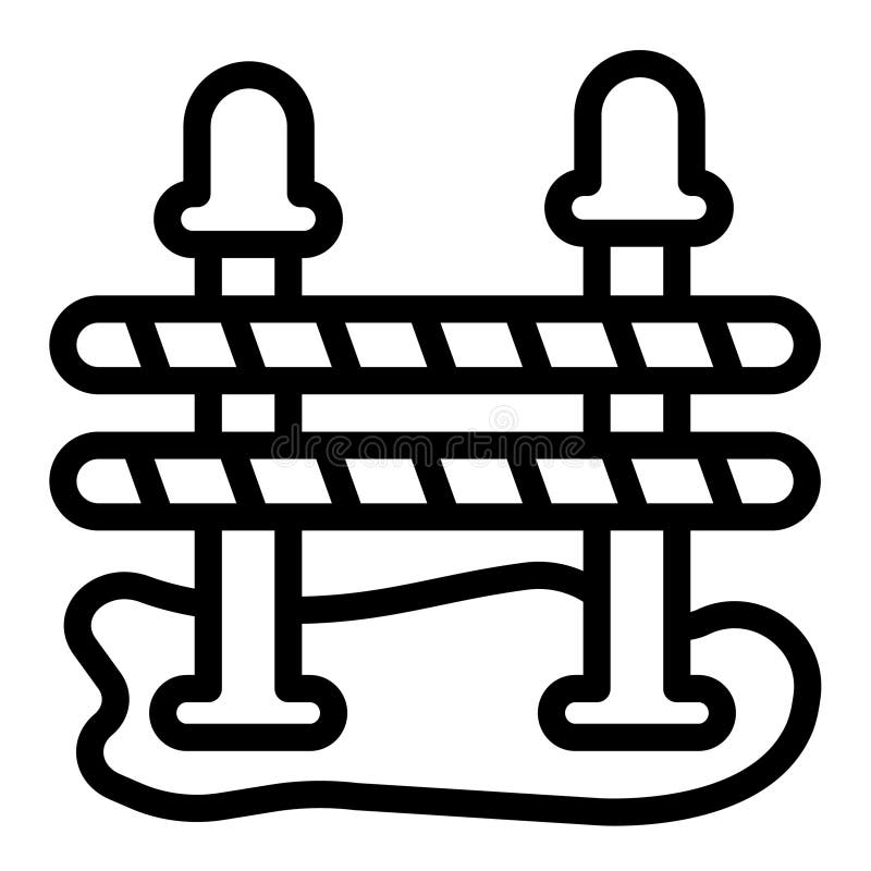 Trafikbarriär med signallyktorns linjeikon som utgör vägkoncept. Vector-grafik. Vägkonstruktionens barriärsignal vektor illustrationer