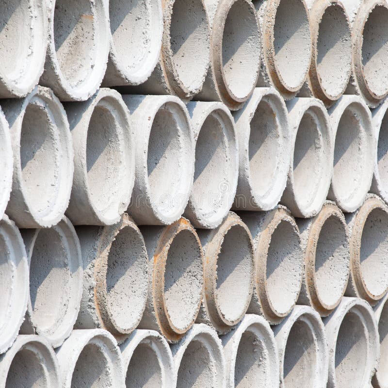 Tunnel di cemento rotondo per la costruzione immagini stock