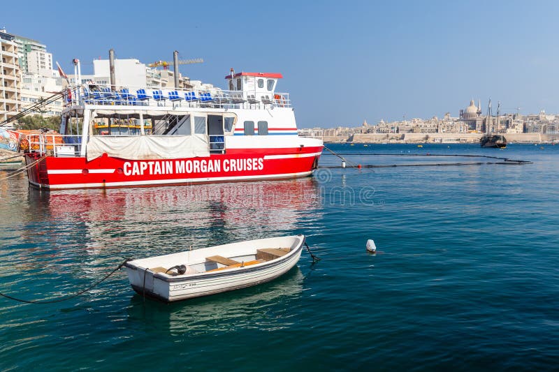 Traghetto passeggeri della compagnia di crociere valletta malta, capitano morgan Croises immagine stock libera da diritti