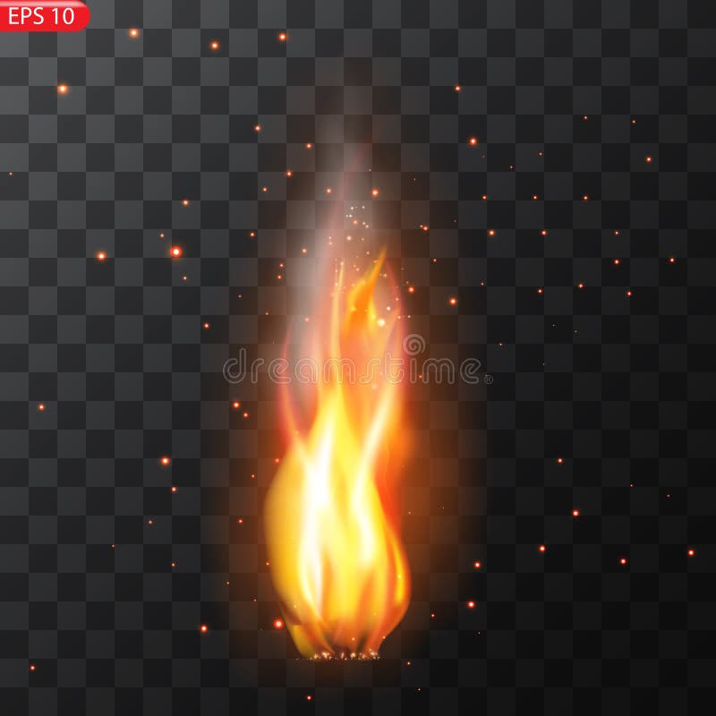 Trail of Fire.Burning Flames Translucent Elements Special Effect