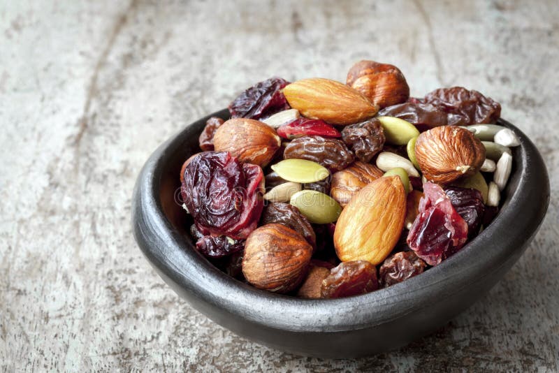 Trail Mix in Black Bowl