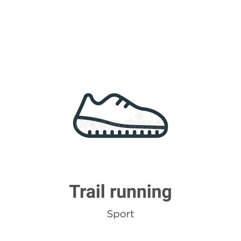 Trail Running Outline Vector Icon. Thin Line Black Trail Running Icon ...