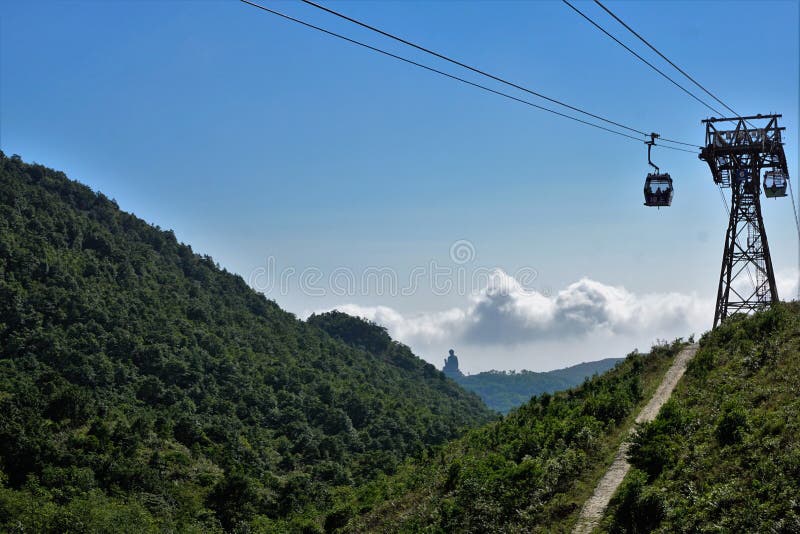 Trail To Big Giant Buddha in Hong Kong Stock Photo - Image of relaxing