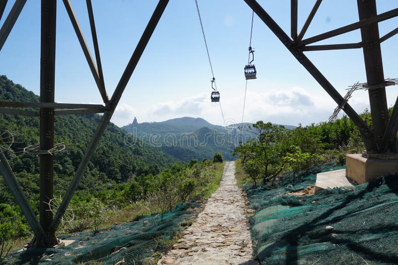 Trail To Big Giant Buddha in Hong Kong Stock Image - Image of pray