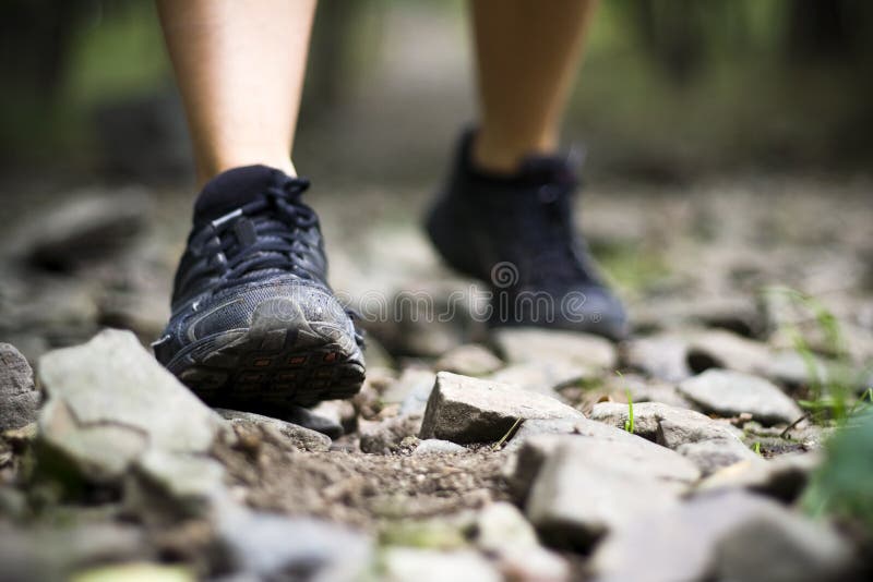 Trail walking in mountains stock image. Image of motion - 16274459
