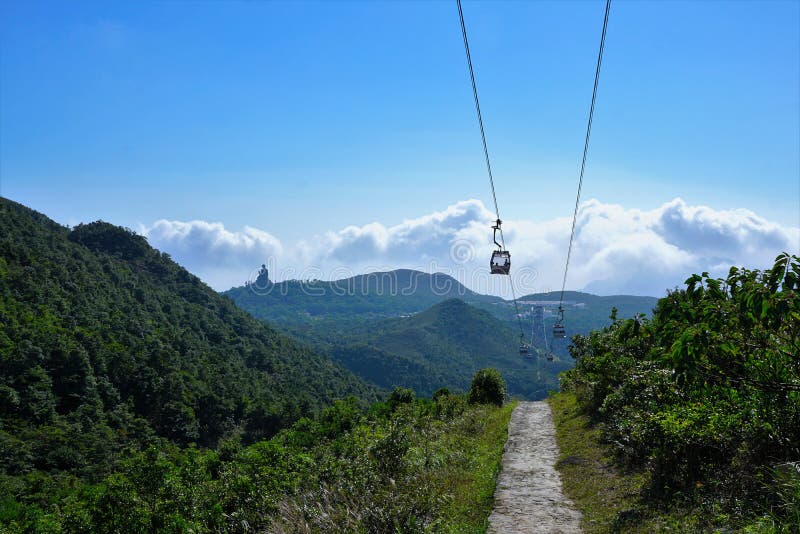 Trail To Big Giant Buddha in Hong Kong Stock Photo - Image of challenge
