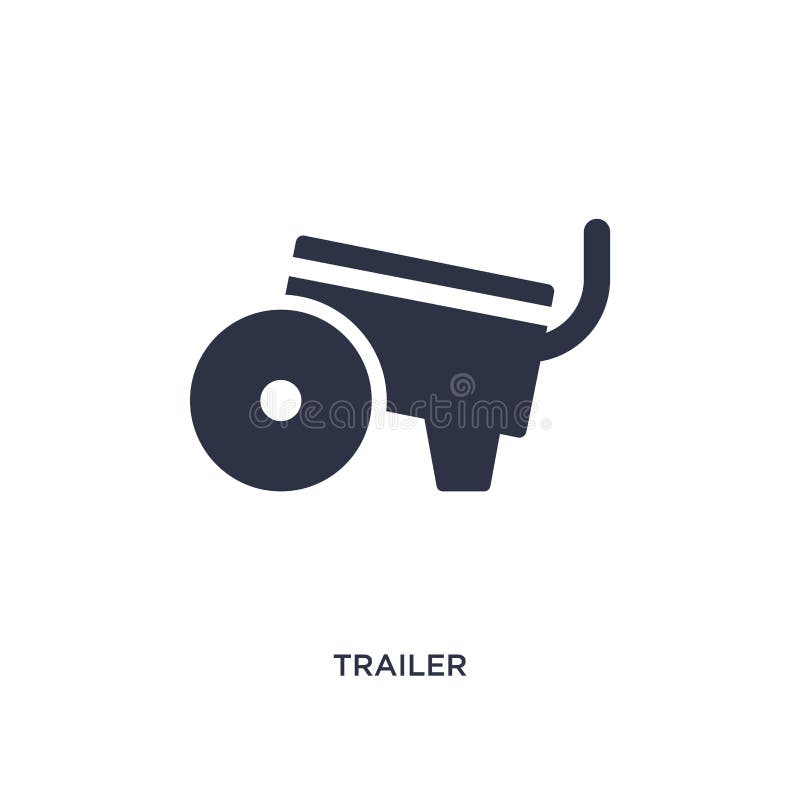 trailer icon on white background. Simple element illustration from farming and gardening concept vector illustration trailer icon on white background. Simple element illustration from farming and gardening concept vector illustration