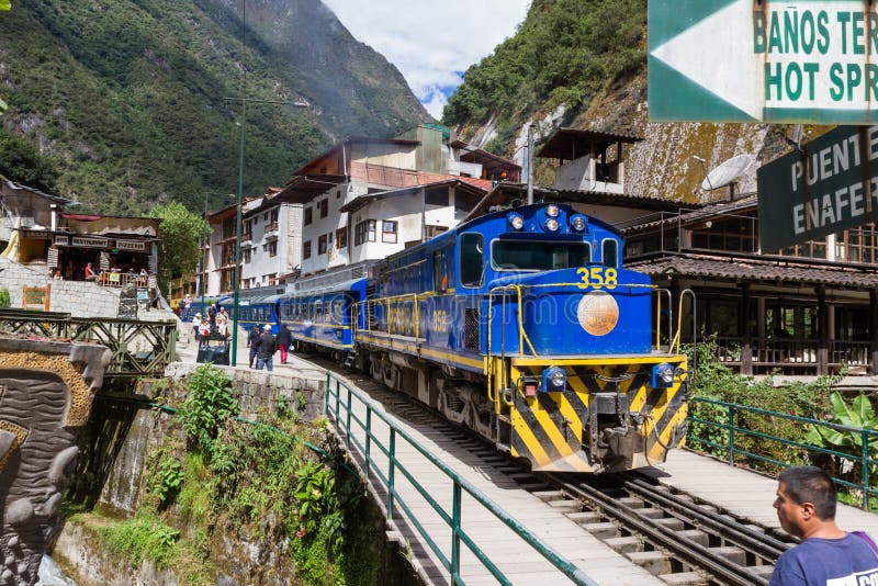Train in Aguas Clients or Machu Pichu stock photo Train in Aguas Clients or Machu Pichu stock photo