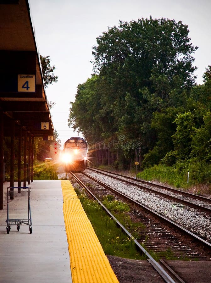 Train approaching station