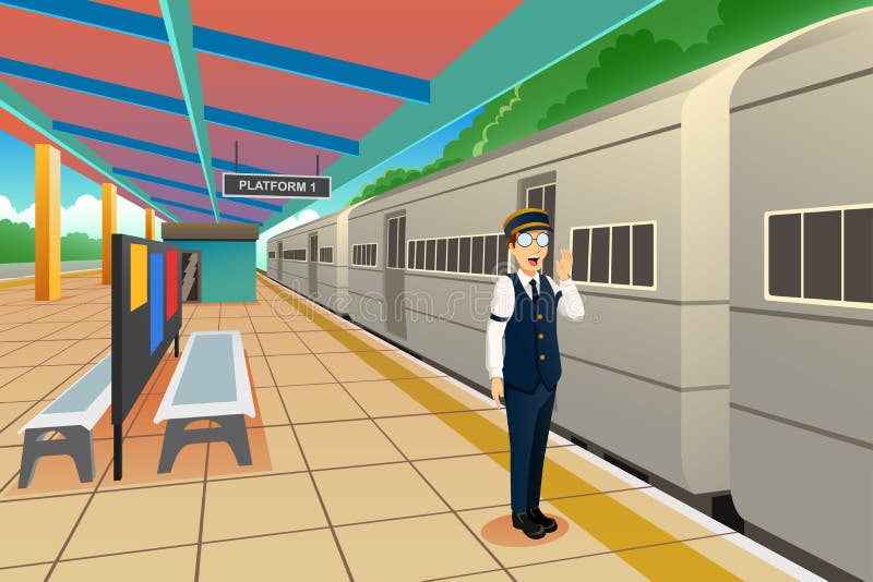 Train Conductor Illustration.