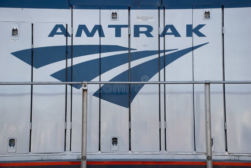 Amtrak Train logo on the Coast Starlight express. Amtrak Train logo on the Coast Starlight express