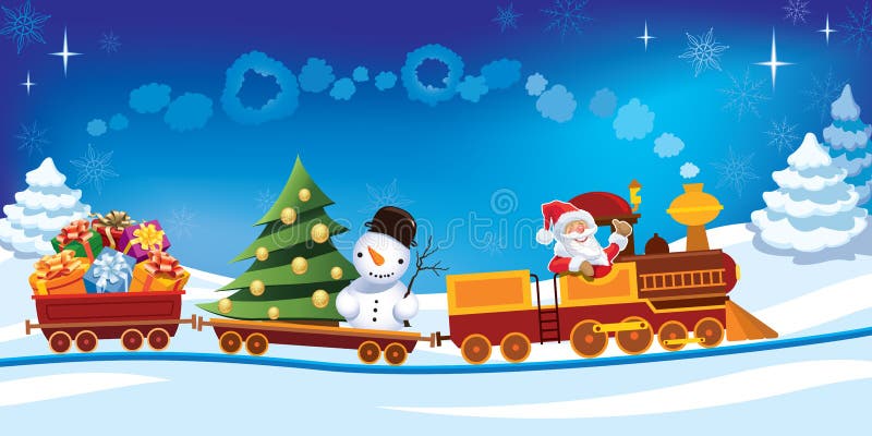 Train de Noël illustration stock Train de Noël illustration stock