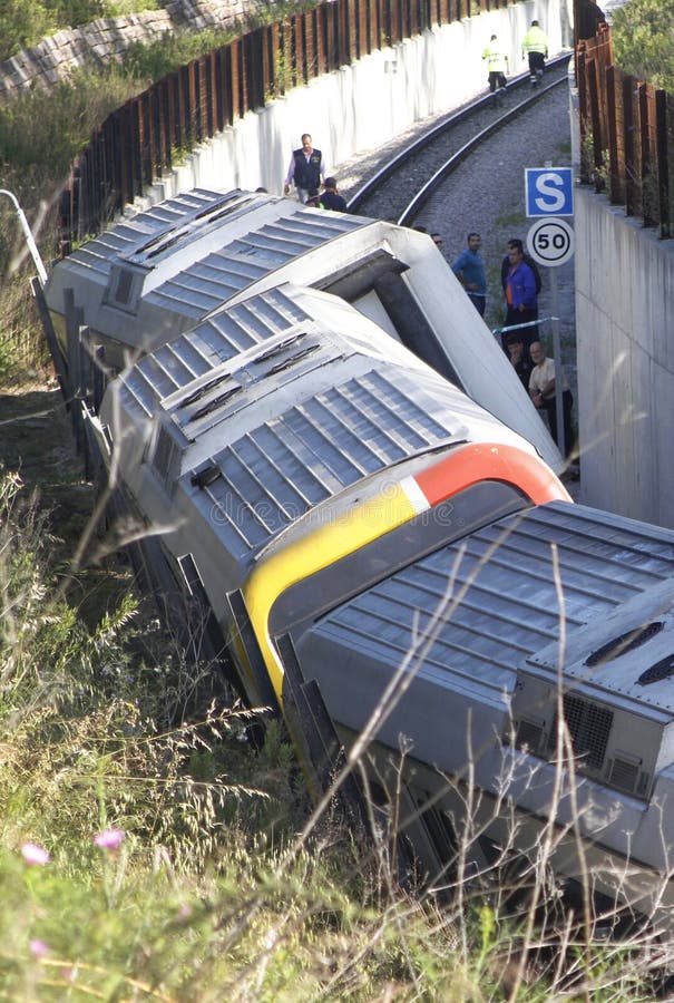 Train derailment wreck 010 royalty free stock photos