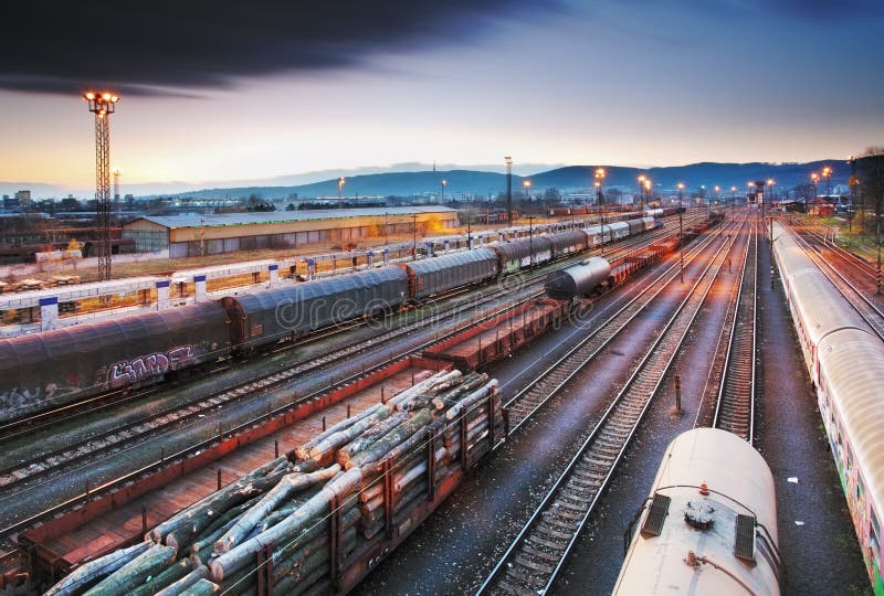 Train Freight Transportation Platform - Cargo Transit Stock Photo ...