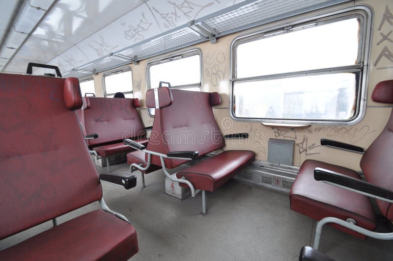 Train interior stock photography