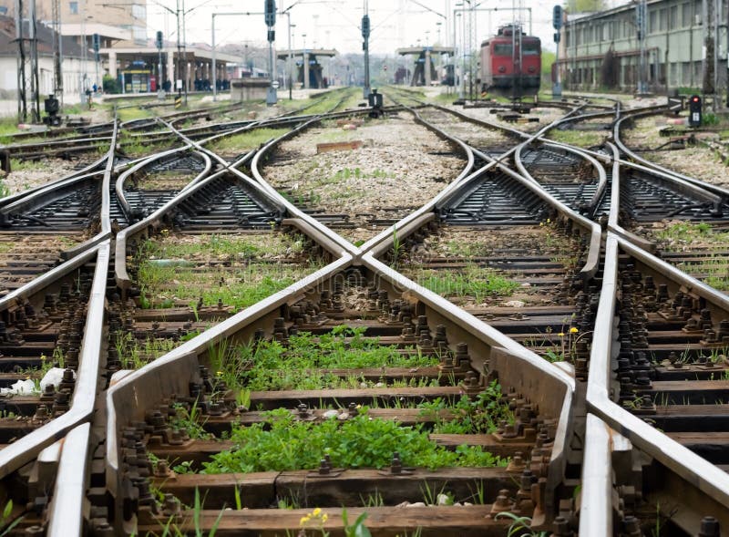 Train Line Crossing Stock Photo Image 26466260