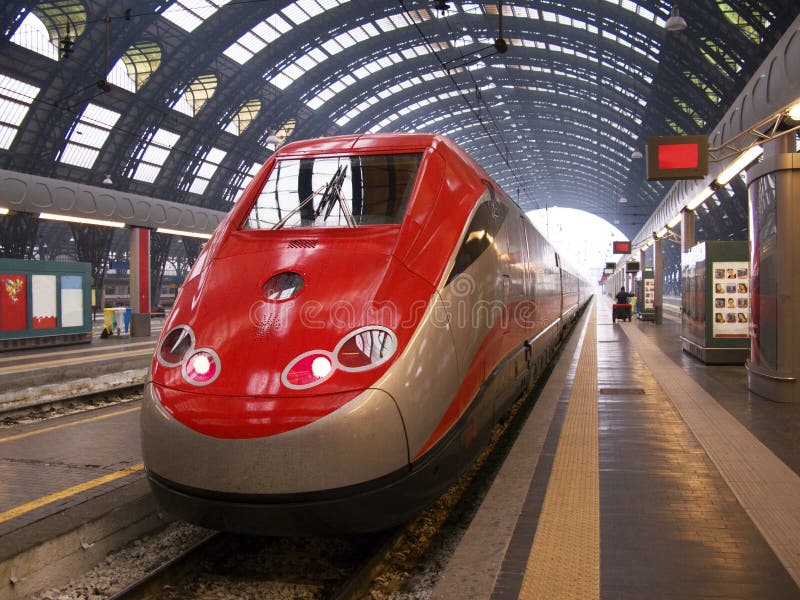 Train in Milan station