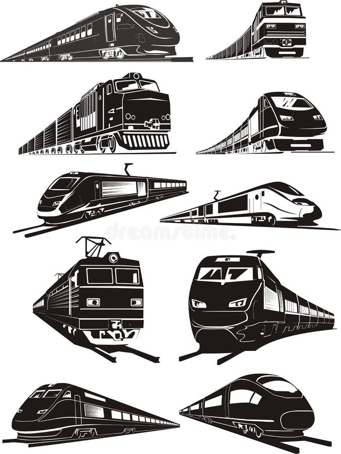 Train silhouettes