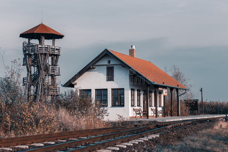 Birding tower in Hortobagy, Hungary