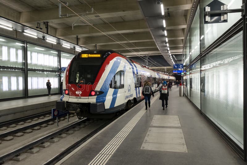 Geneva a Station of the Leman Express Editorial Stock Photo Image of