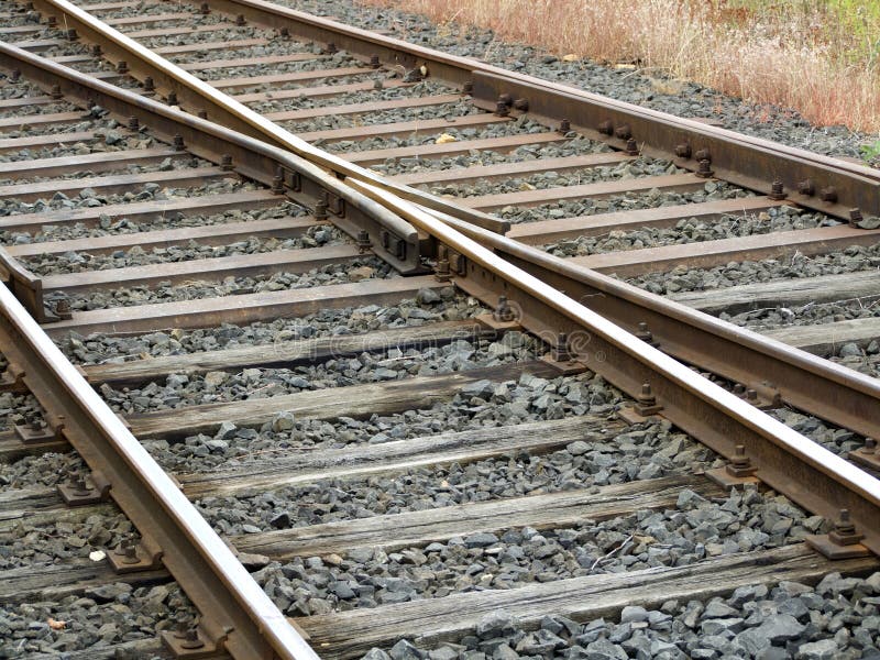 Train track stock photo. Image of stone, steel, industry - 6668178