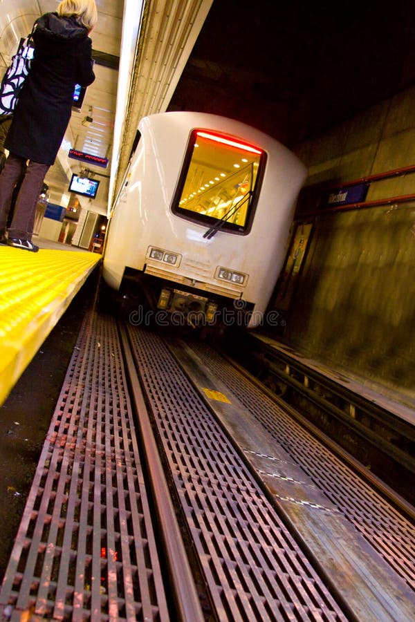 Train on the tracks royalty free stock photos