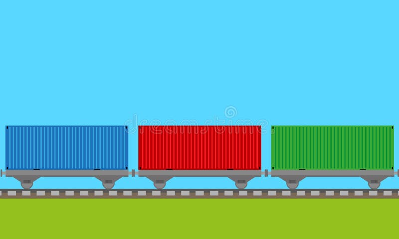 Train transport background royalty free illustration