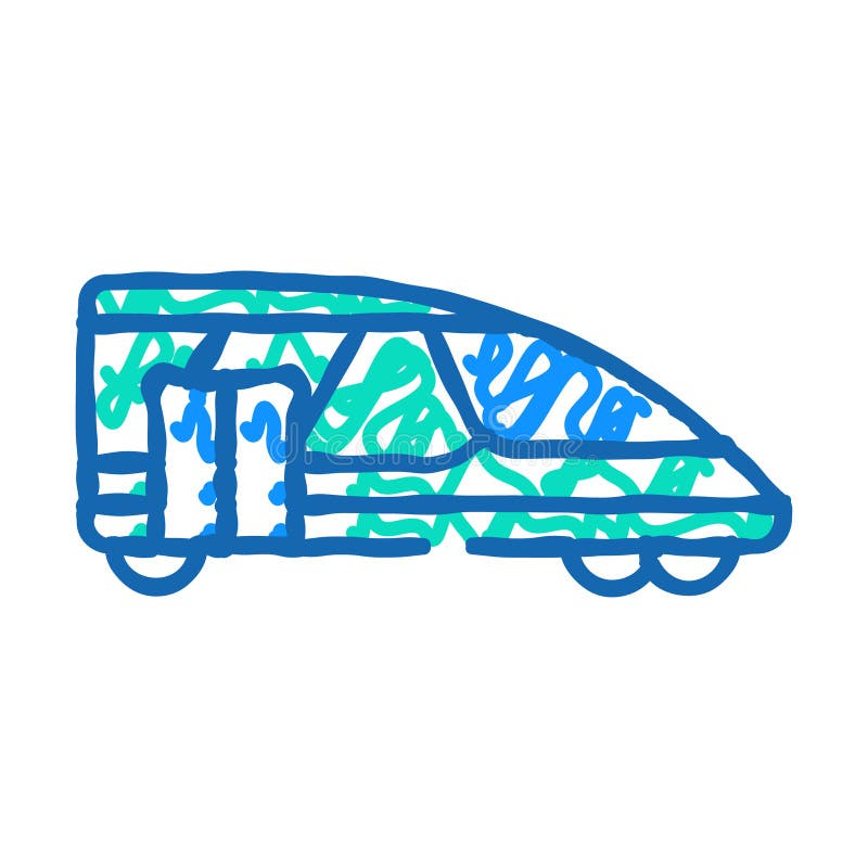 Train transport icon doodle illustration stock illustration