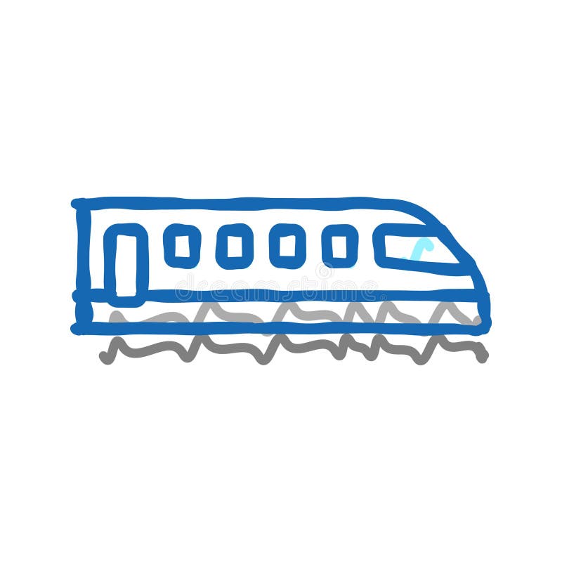 Train transport icon doodle illustration vector illustration