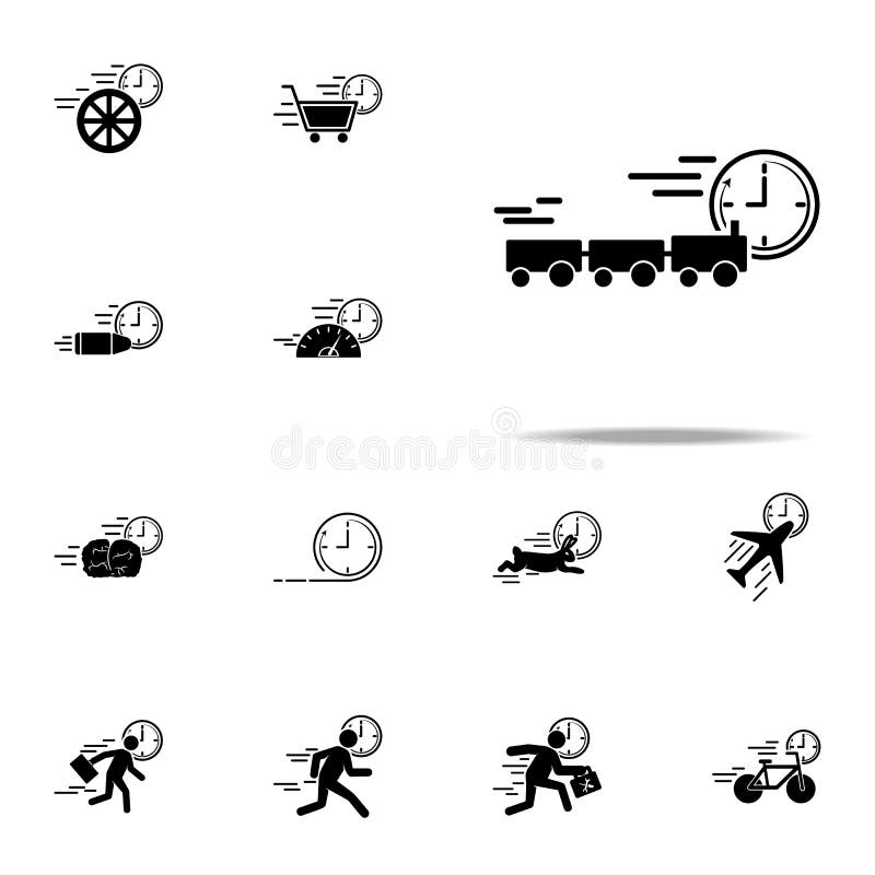 Train transport speed icon. Speed icons universal set for web and mobile royalty free illustration