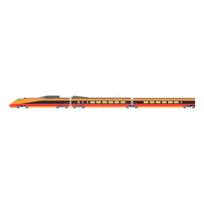 Train transport vector illustration locomotive icon. Railway train cartoon passenger transport machine wagon isolated white. royalty free illustration