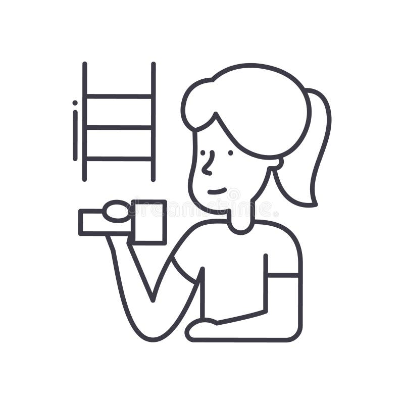 Trainer icon, linear isolated illustration, thin line vector, web design sign, outline concept symbol with editable stock illustration