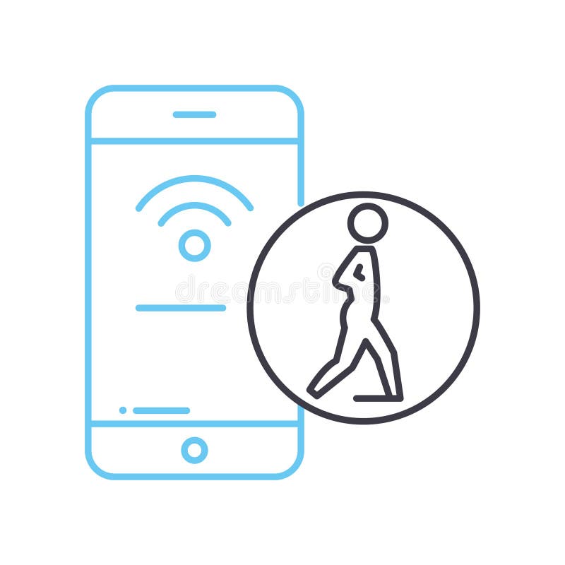 Training App Line Icon Outline Symbol Vector Illustration Concept Training App Line Icon Outline Symbol Vector Illustration Concept