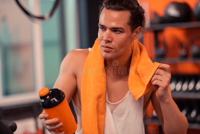 Attractive Fit Man Sweating after the Workout Stock Image Image of