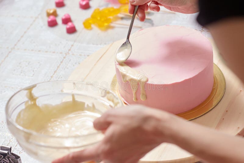 Training Cream Cake Decorating Master Class Stock Image Image of cake