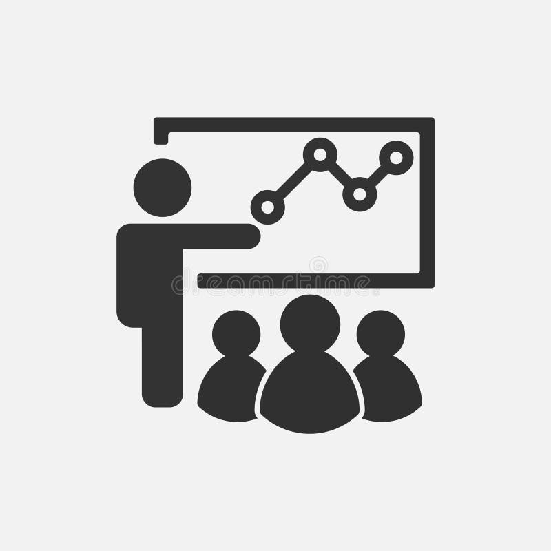 Training Icon Isolated on White Background. Vector Illustration Stock