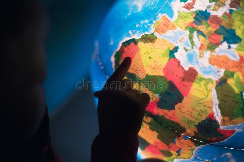 Training. School glowing multi-colored globe. stock photography Training. School glowing multi-colored globe. stock photography