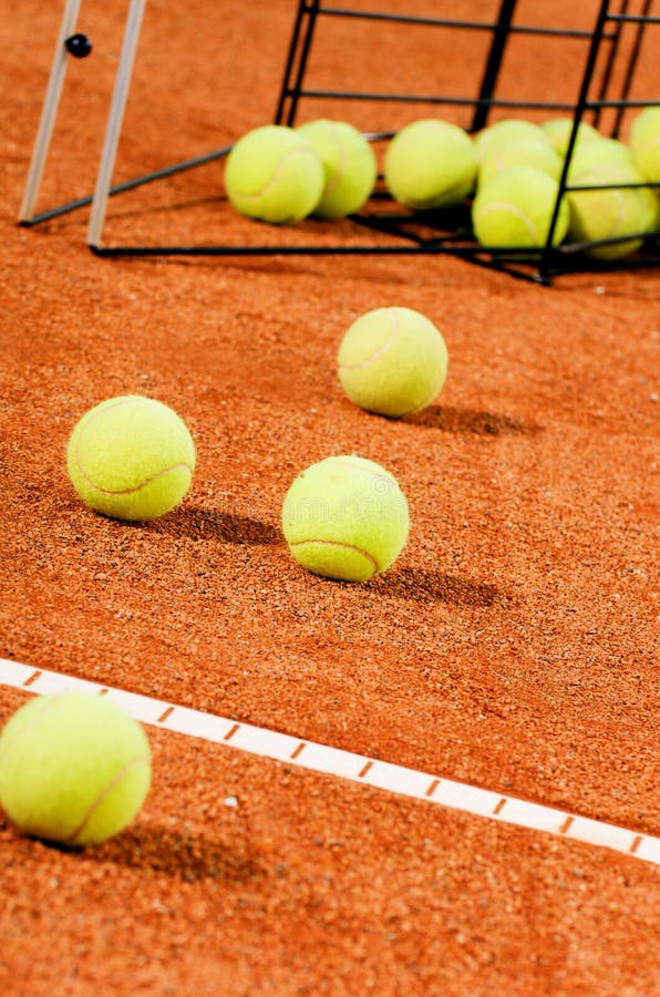 Training tennis balls stock photo. Image of sphere, rolling 26554746
