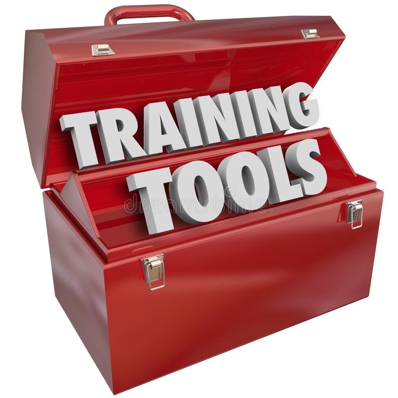 Training Tools Red Toolbox Learning New Success Skills Royalty Free