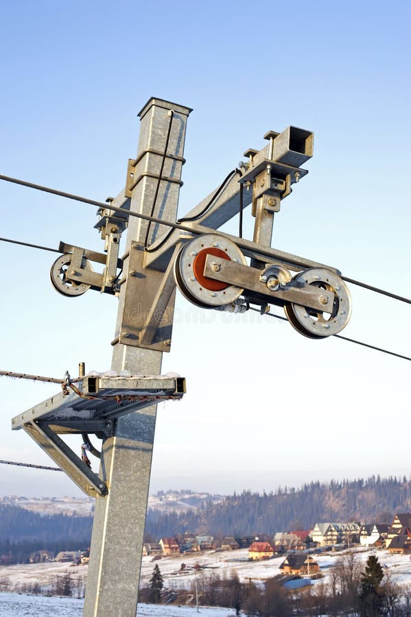 Engrenages de télésiège images stock